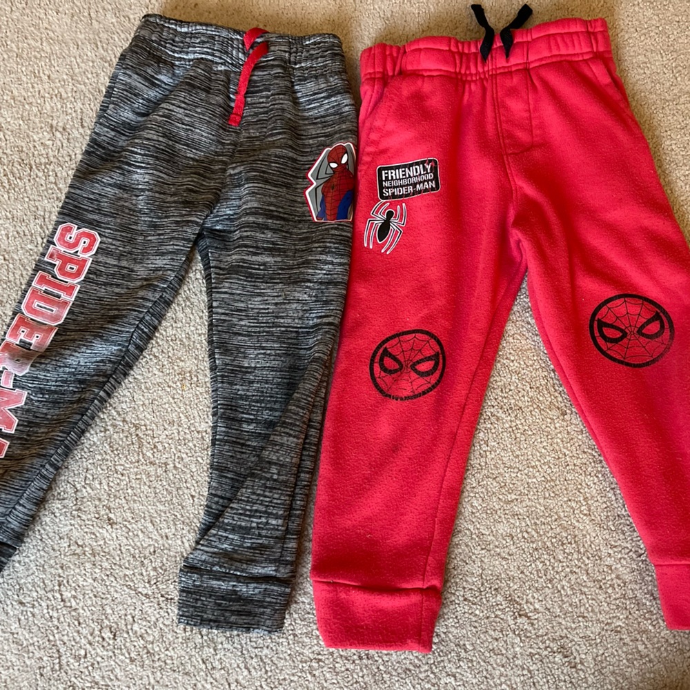 Comfy soft lovingly worn Spiderman sweatpants. Definitely fading on the pictures